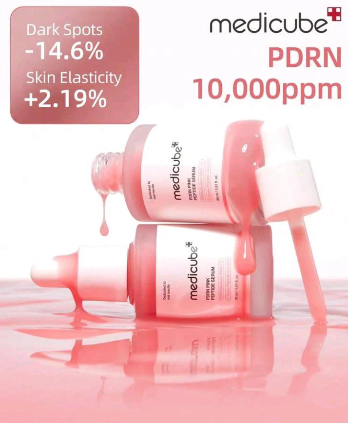 Medicube 30ml Korean Cosmetics Salmon DNA PDRN Pink Peptide Essence, Brightening Essence, Peptide, Niacinamide, Skin Tone Improvement | Evens Skin Tone, Moisturizing, Firming, Improves Uneven Skin Tone, Korean Skincare